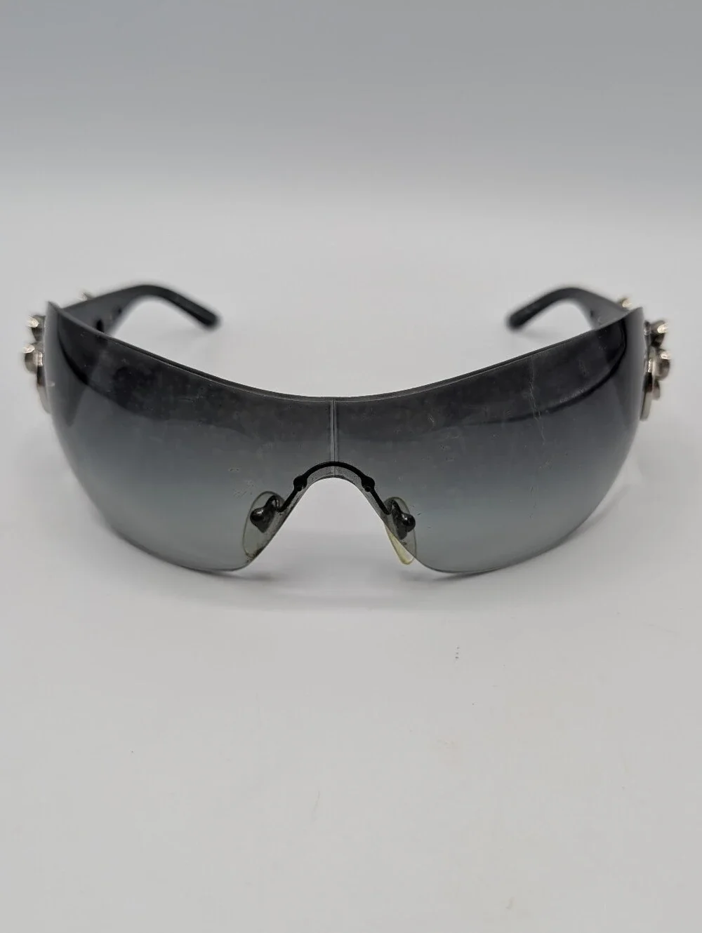 Bvlgari Black Shield Crystal Sunglasses